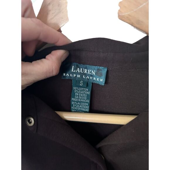 Lauren Ralph Lauren Chest Pocket Roll Tab Sleeve Button Down Shirt Purple Small - Picture 6 of 9